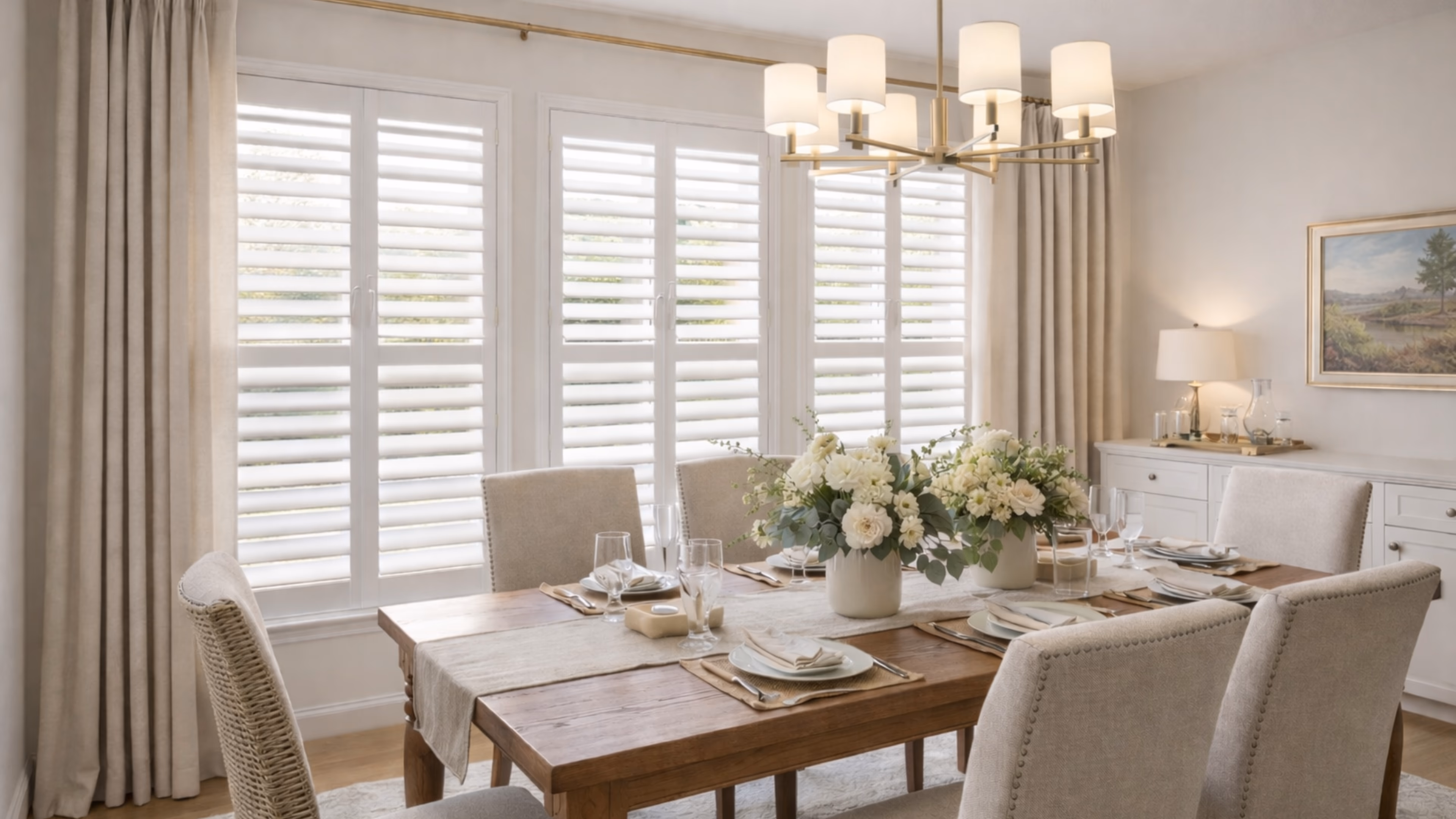 Custom Drapery & Sheers — custom window treatment installed in a Sonoma County home by La Grange Window Coverings, Windsor CA 95492
