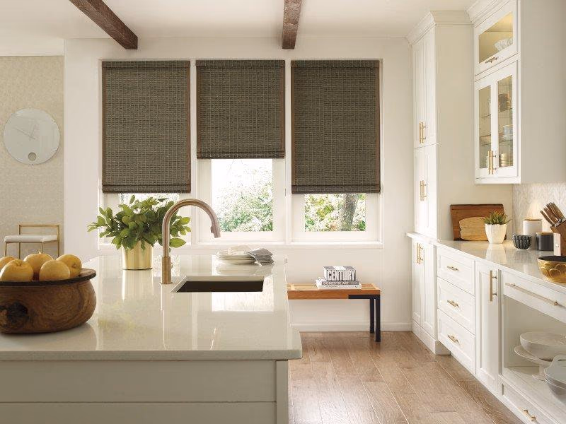 Lutron Palladiom motorized roller shades with sub-35 dBA whisper-quiet operation and PowerView Gen 3 smart home integration installed by La Grange Window Coverings in Windsor CA 95492