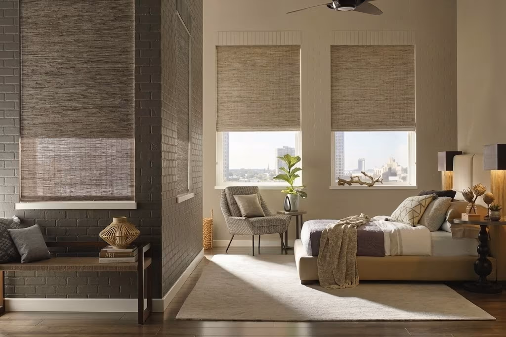 Provenance® Woven Wood Shades — custom window treatment installed in a Sonoma County home by La Grange Window Coverings, Windsor CA 95492
