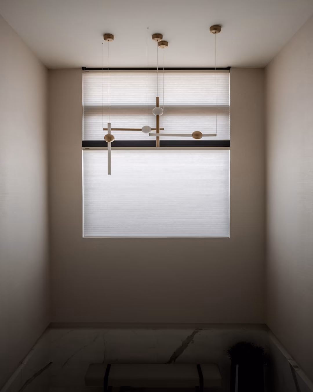 Hunter Douglas top-down bottom-up cellular shade for privacy and energy savings in Sonoma County home